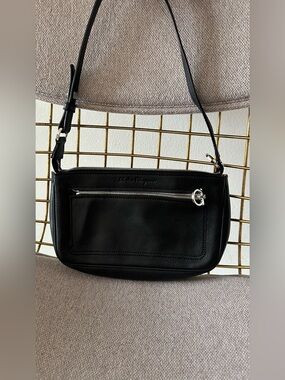 Salvatore Ferragamo Black Leather Zip-Front